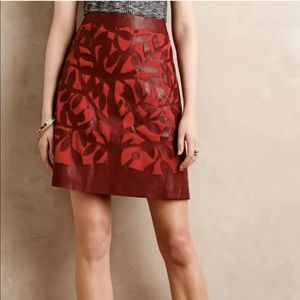 Anthropologie leatherette skirt